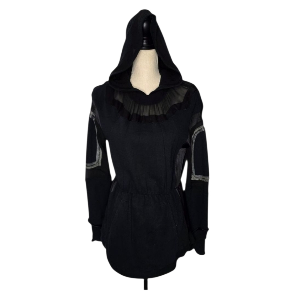 UNDERCOVER Undercoverism 2 Black Goth Hoodie Cotton Silk Jun Takahashi D1801